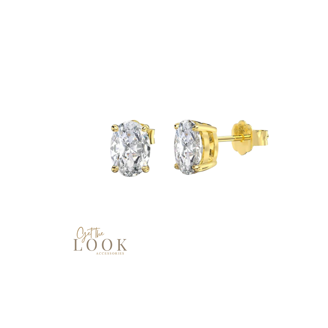 Sophia Diamond Stud Earrings - Gold