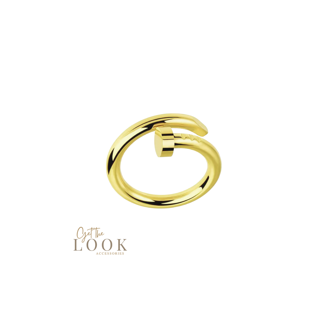 Forget Me Not Screw Ring - Gold