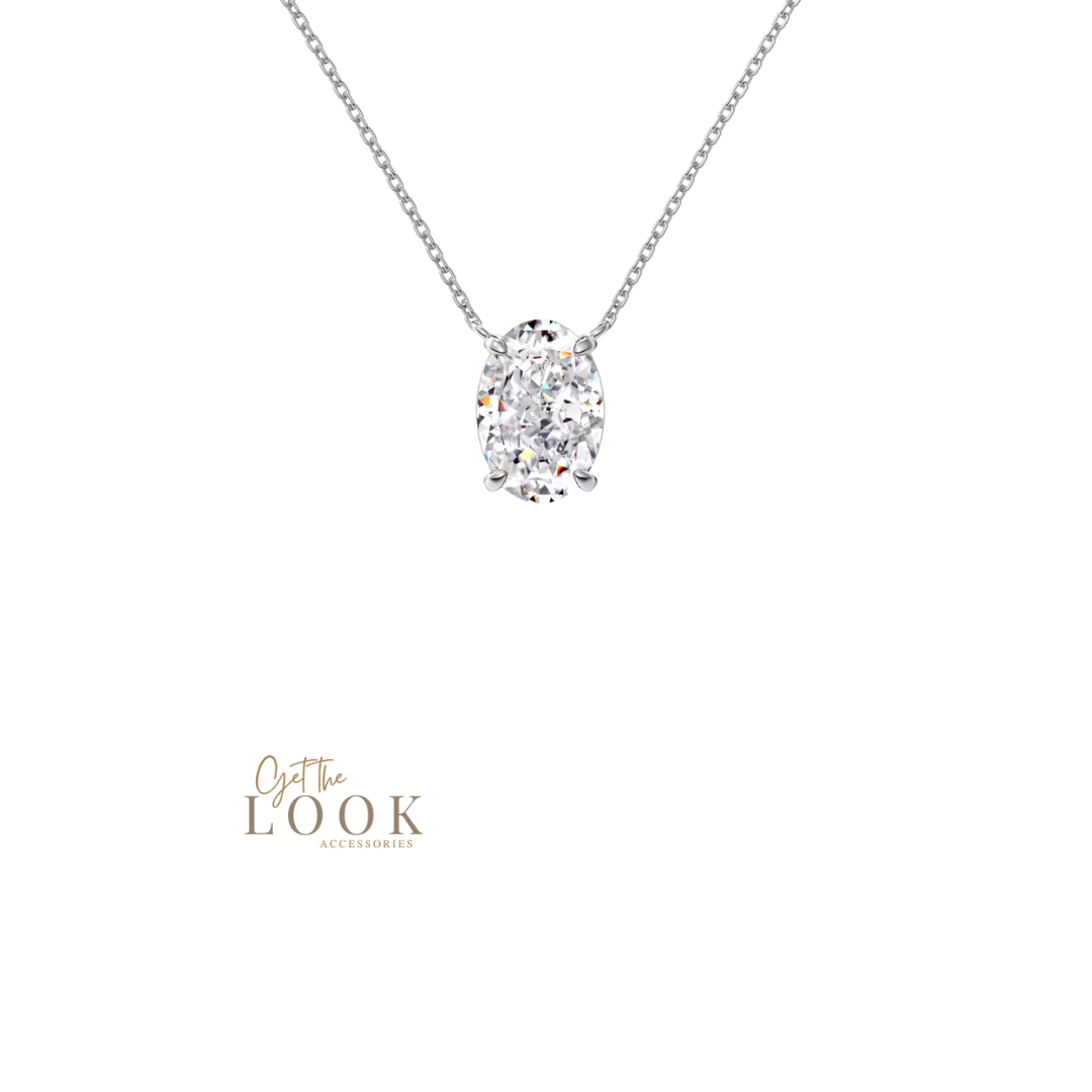 Sophia Diamond Necklace - Silver