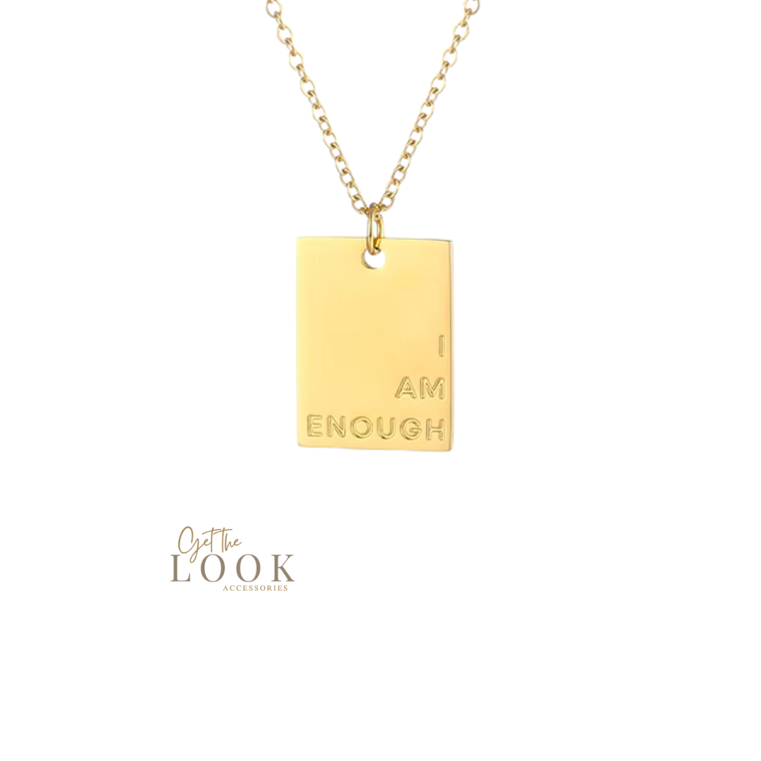 Inspiration Tag Necklace - Gold