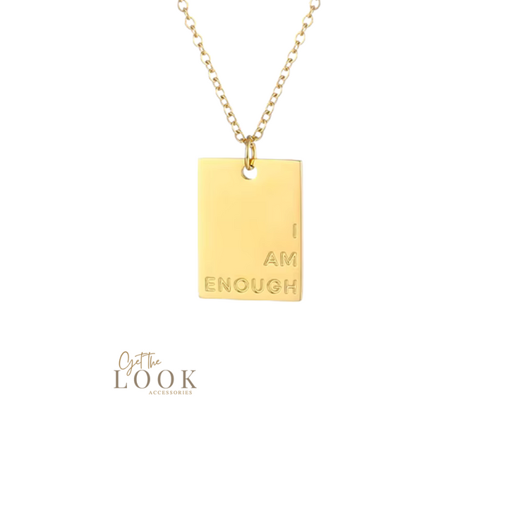 Inspiration Tag Necklace - Gold