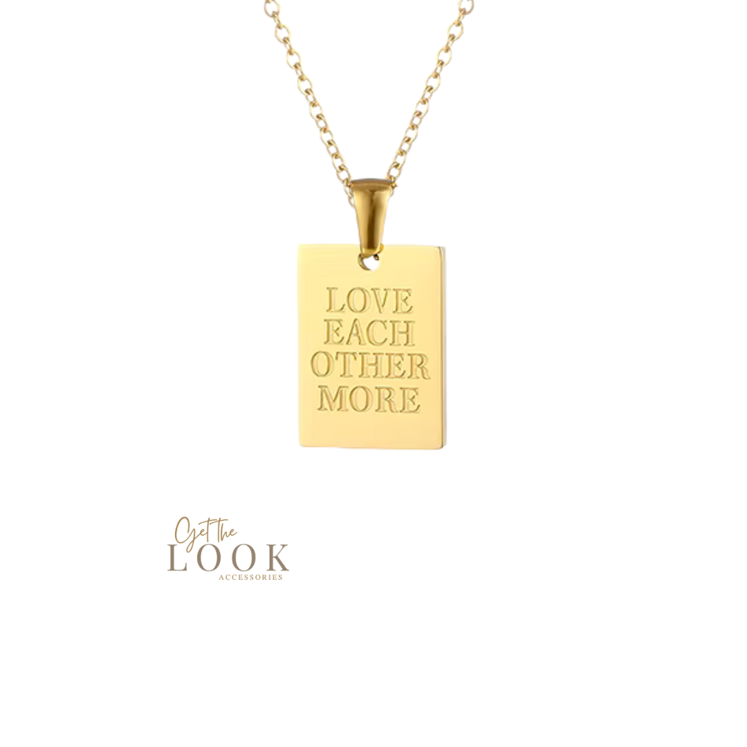 Inspiration Tag Necklace - Gold