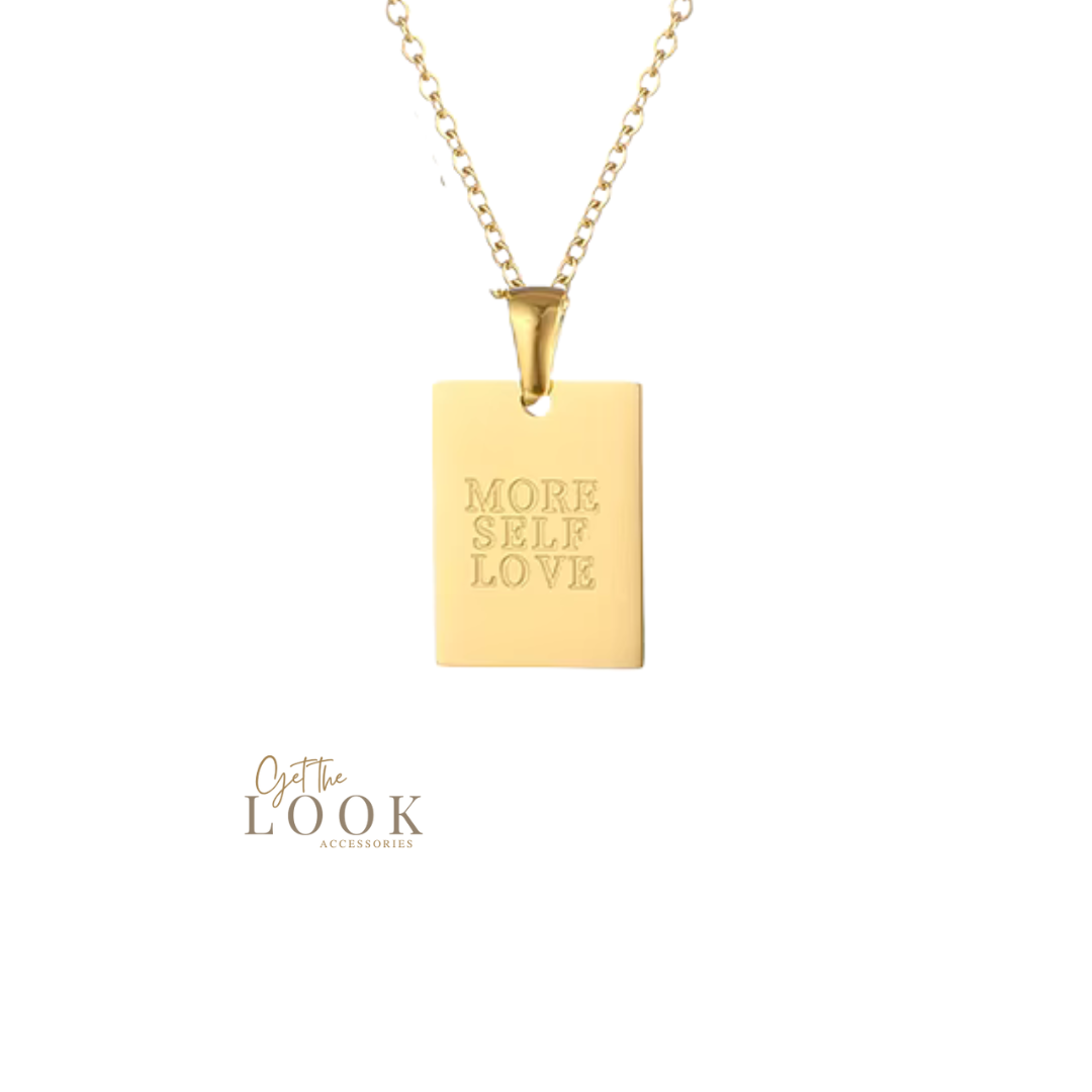 Inspiration Tag Necklace - Gold