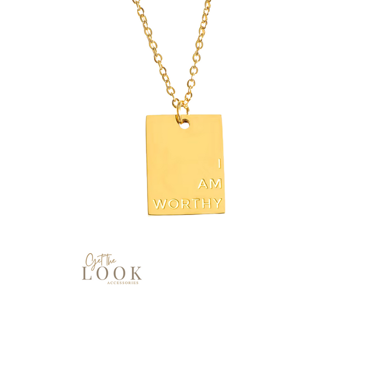 Inspiration Tag Necklace - Gold