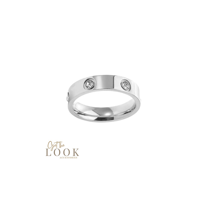 Forget Me Not Diamond Ring - Silver