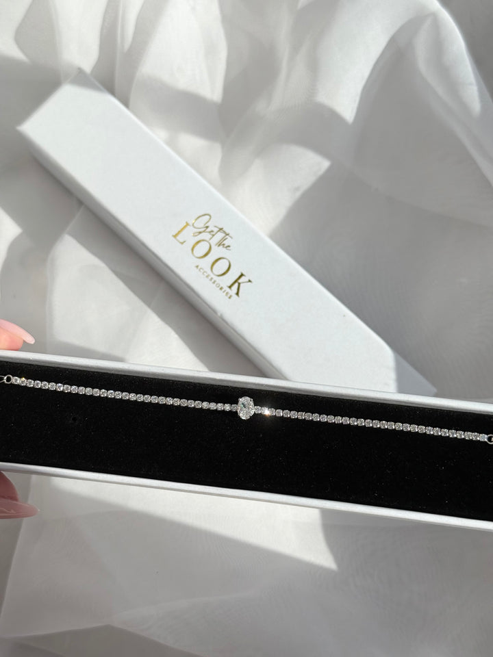 Sophia Diamond Tennis Bracelet - Silver
