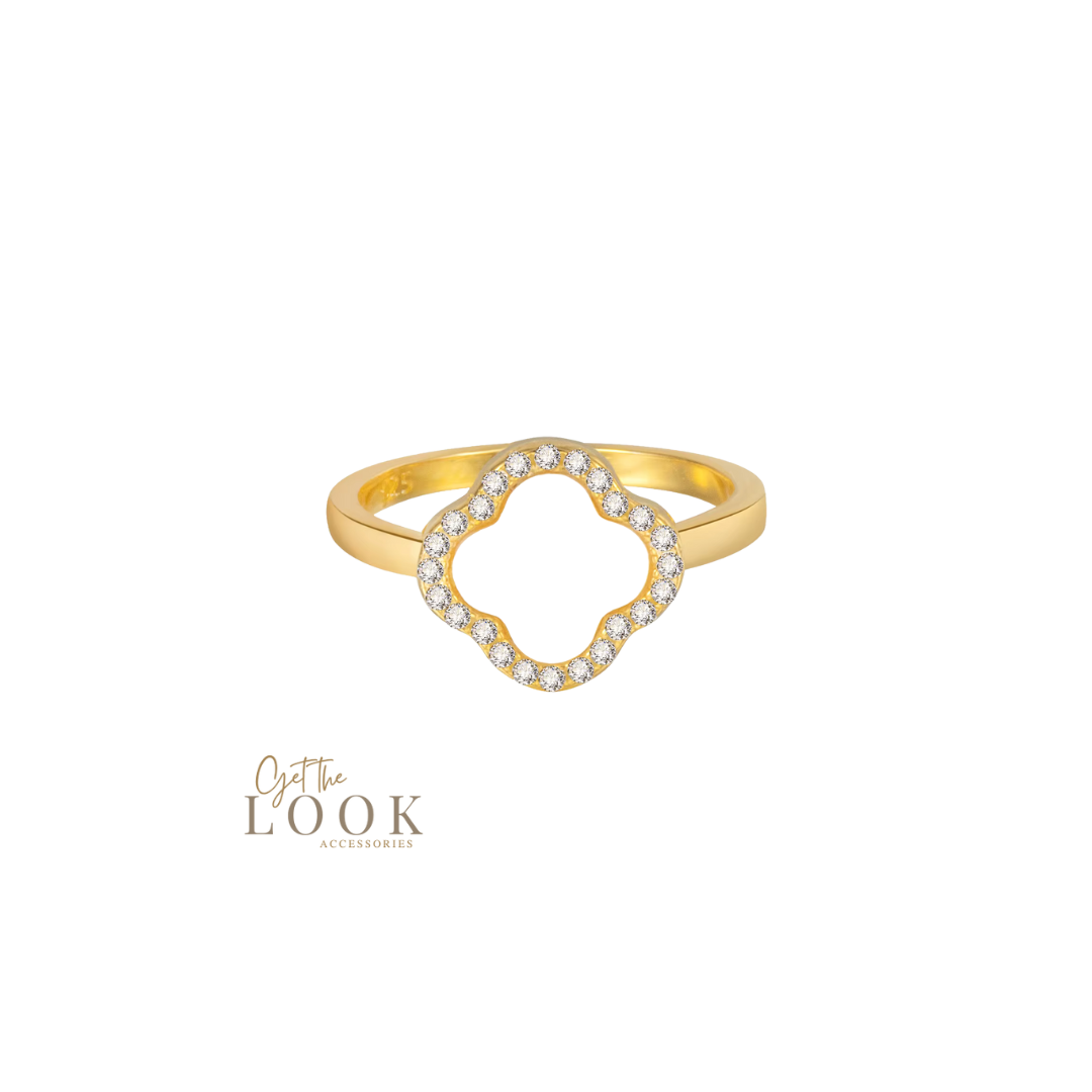 Luxe Clover Ring - Gold & MOP