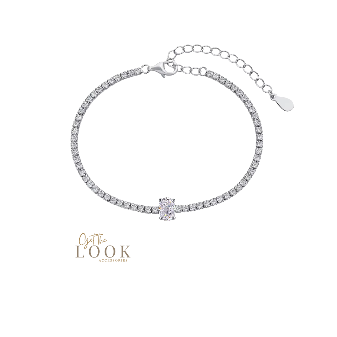 Sophia Diamond Tennis Bracelet - Silver