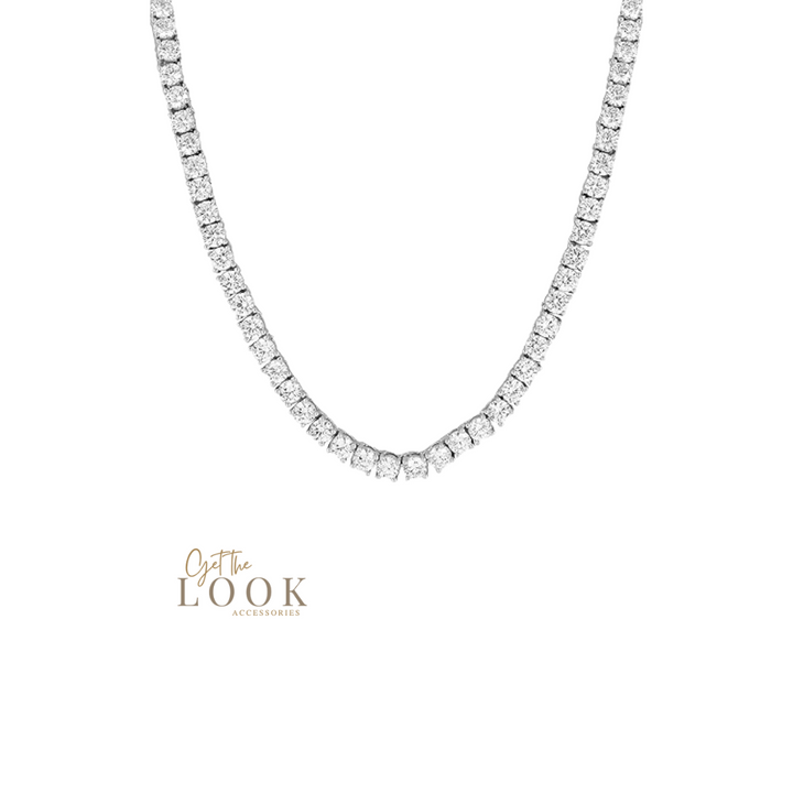 Tennis Necklace 4mm - Silver