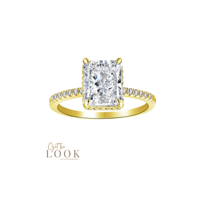 Tia 3ct Crushed Ice Diamond Ring - Gold
