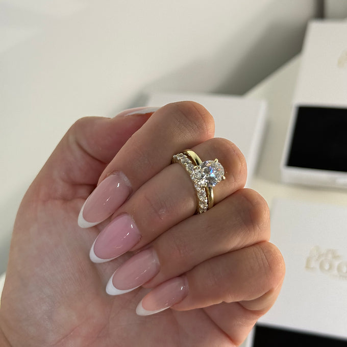Sophia Oval 3ct Diamond Ring - Gold