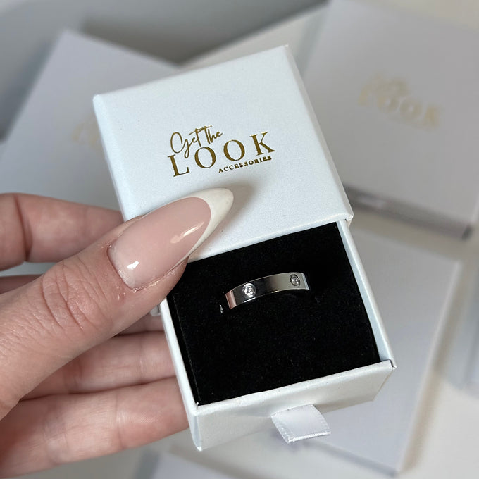 Forget Me Not Diamond Ring - Silver