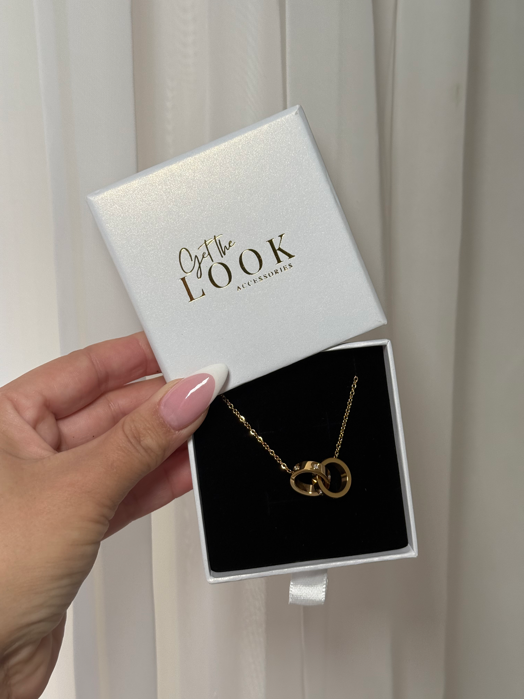 Forget Me Not Infinity Necklace - Gold