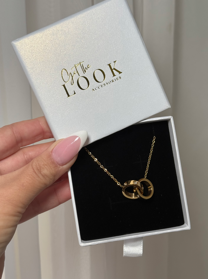 Forget Me Not Infinity Necklace - Gold