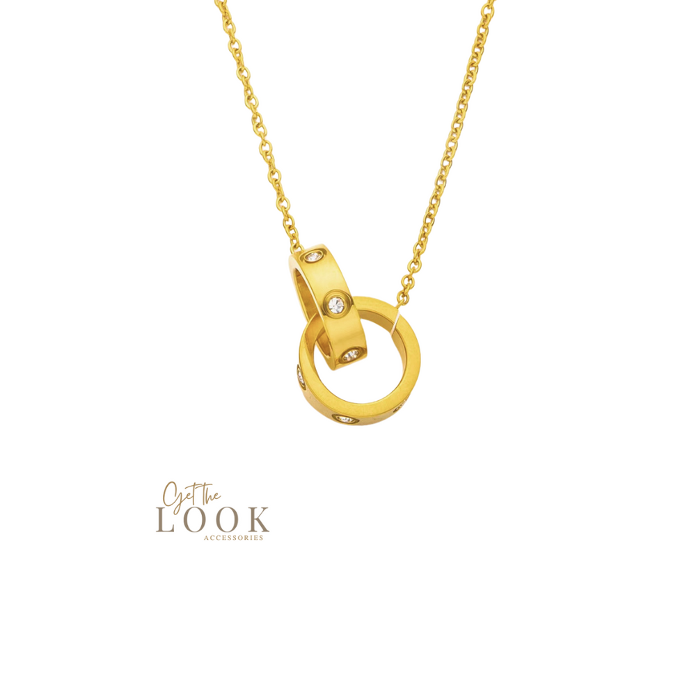 Forget Me Not Infinity Necklace - Gold