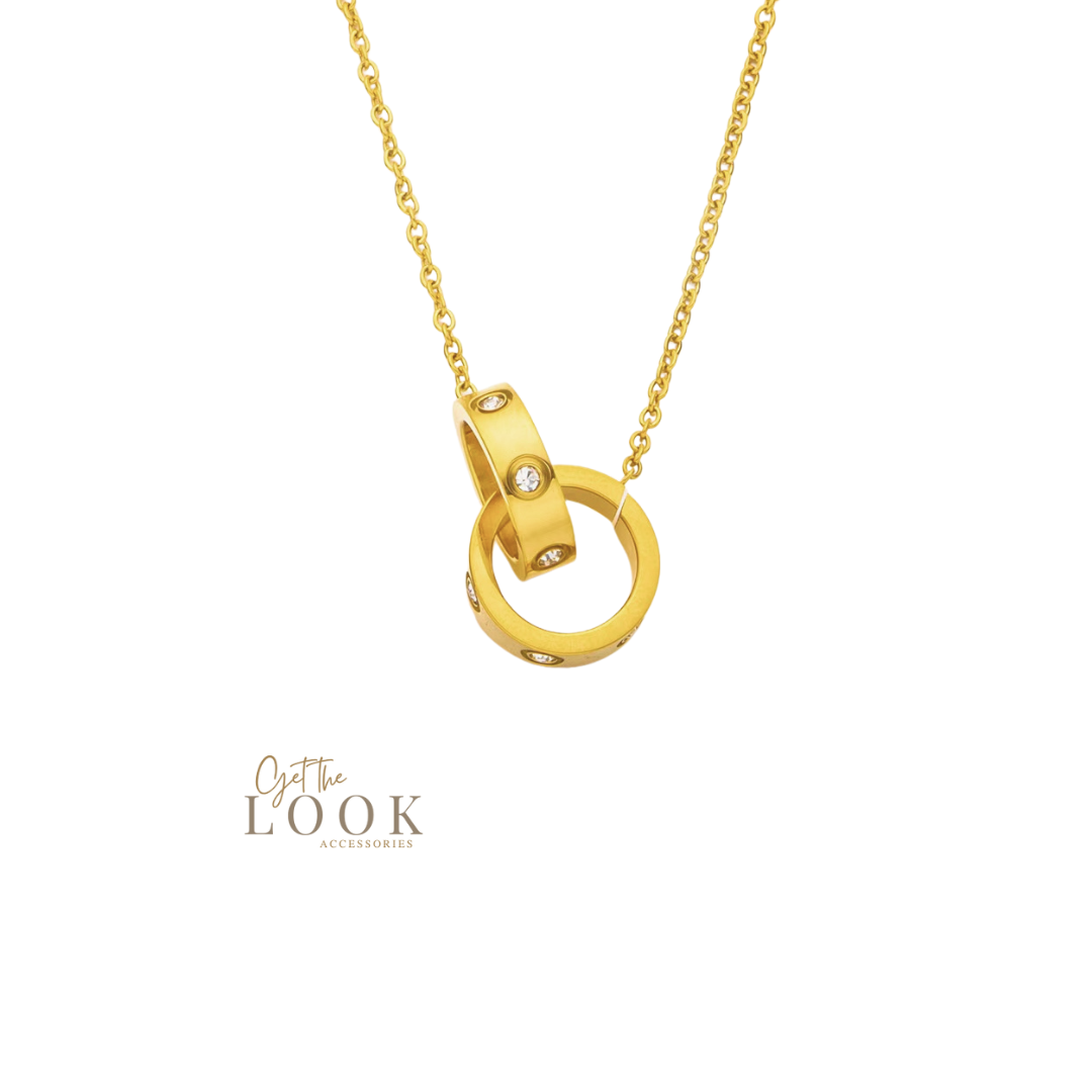 Forget Me Not Infinity Necklace - Gold