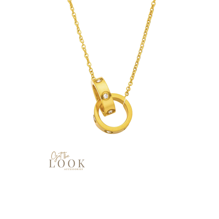 Forget Me Not Infinity Necklace - Gold