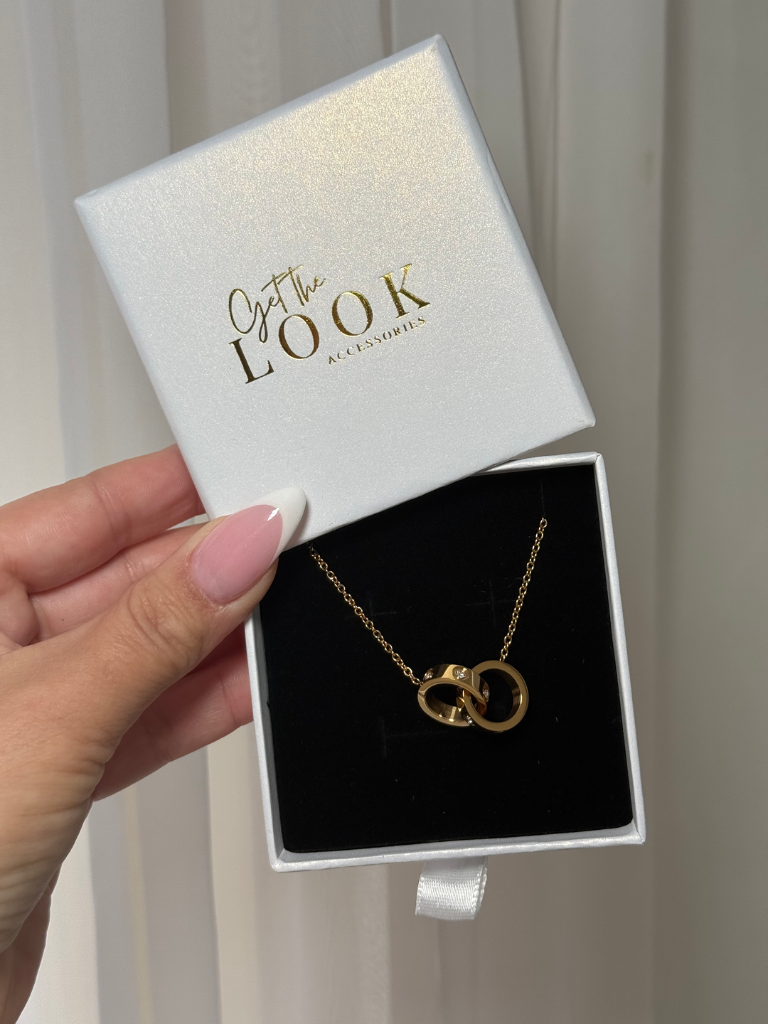 Forget Me Not Infinity Necklace - Gold