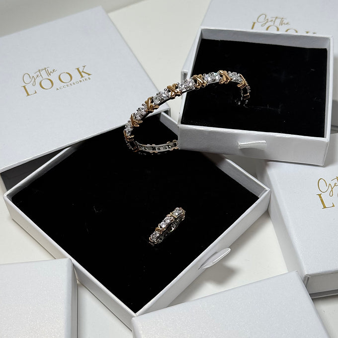 'XO' Diamante Bangle