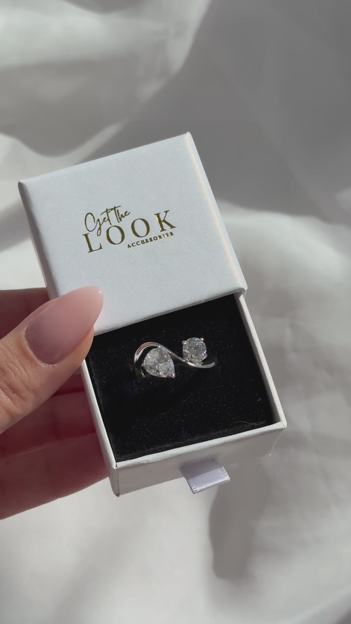 Estelle Diamond Ring - Silver