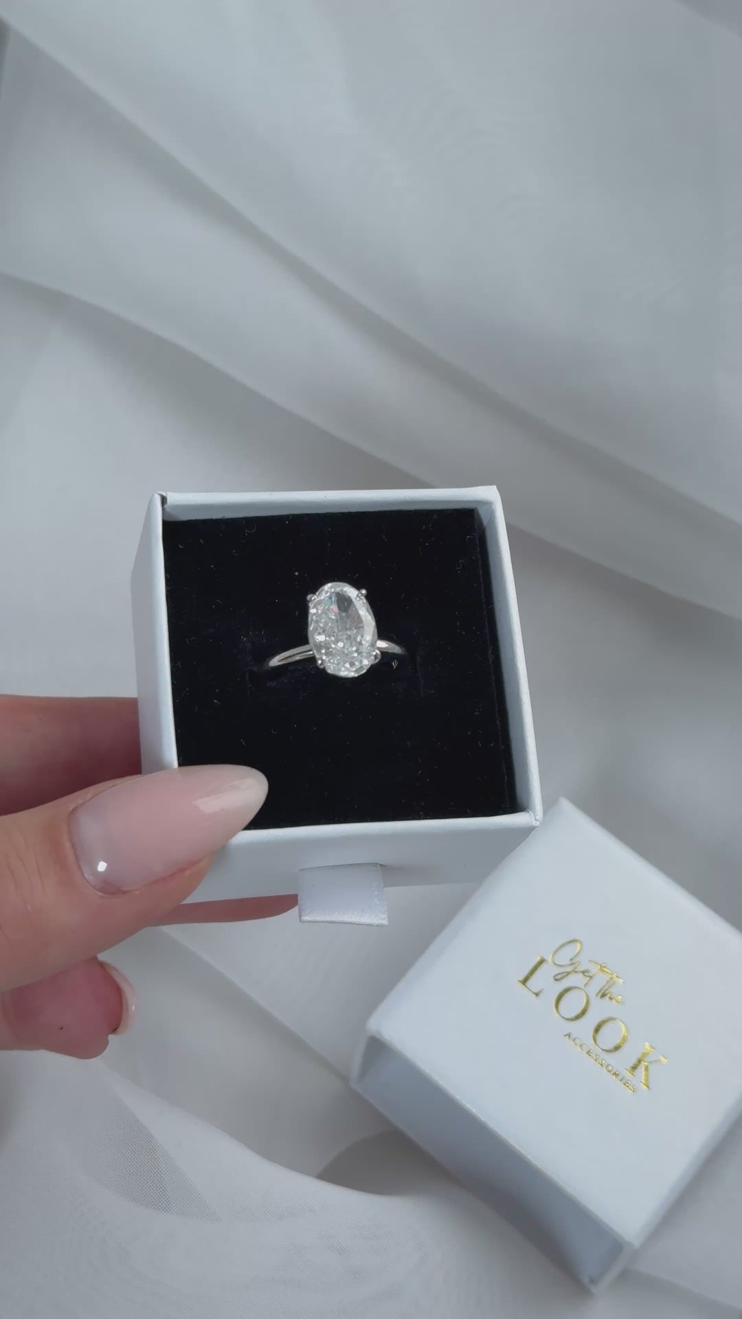 Sophia 3ct Diamond Ring - Silver