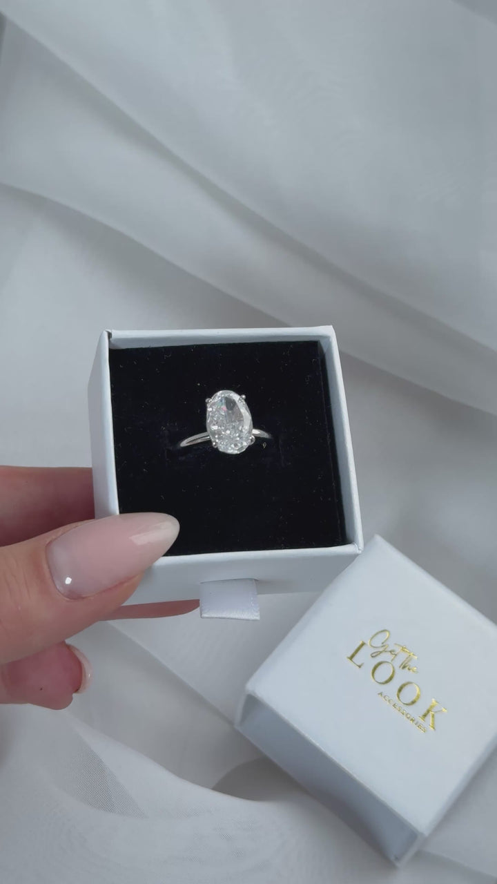 Sophia 3ct Diamond Ring - Silver
