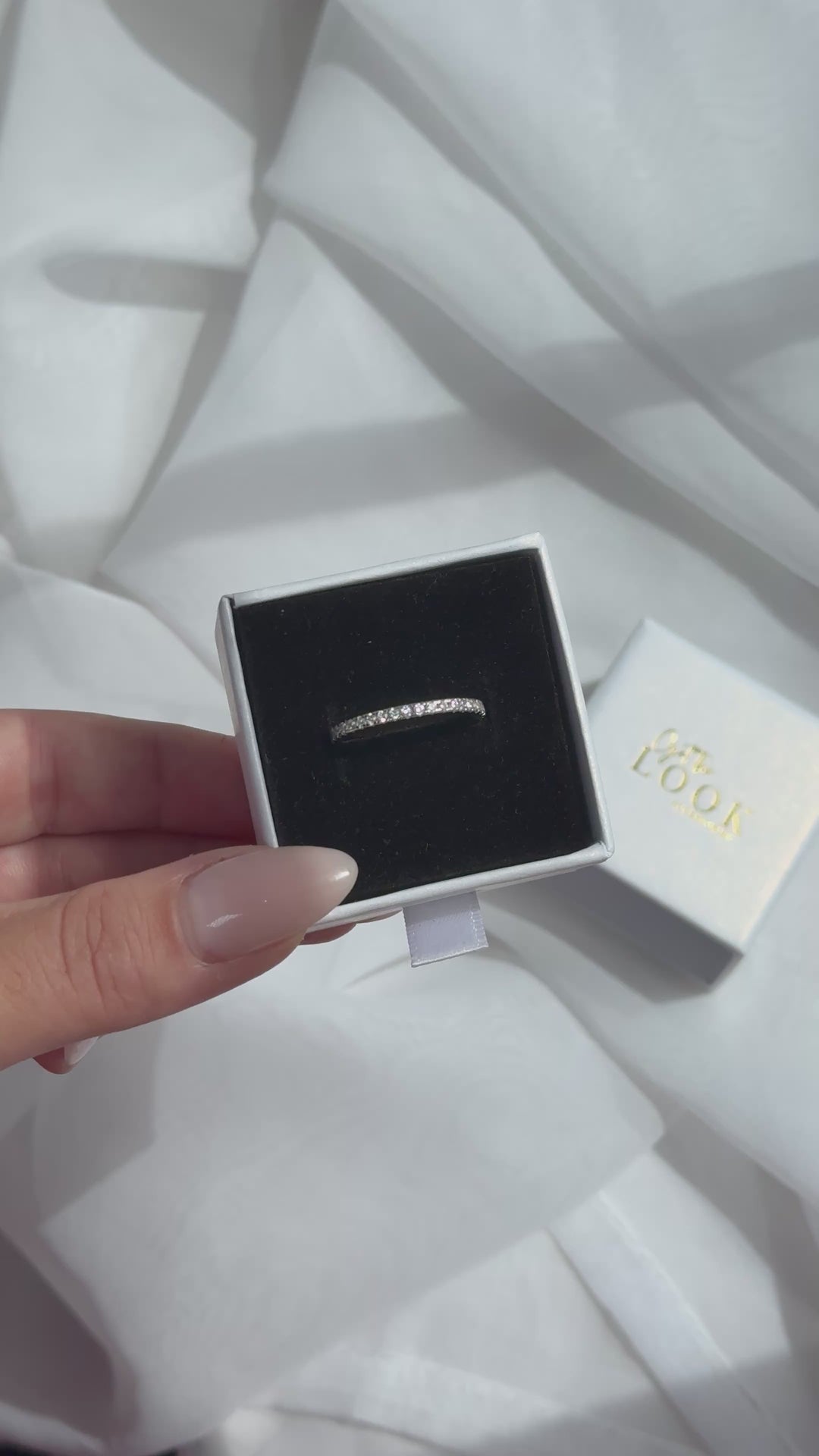 Dainty Diamond Stacking Ring - Silver