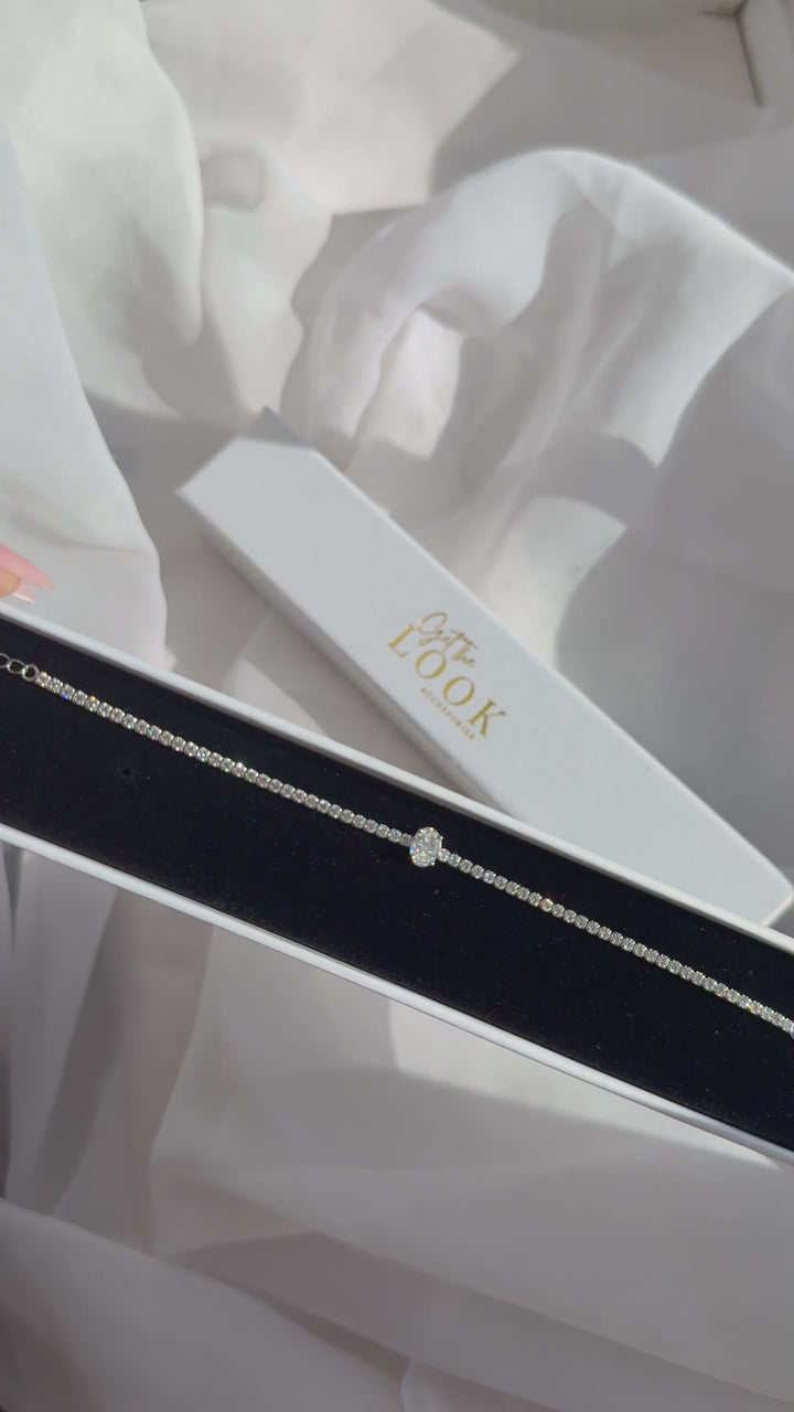Sophia Diamond Tennis Bracelet - Silver