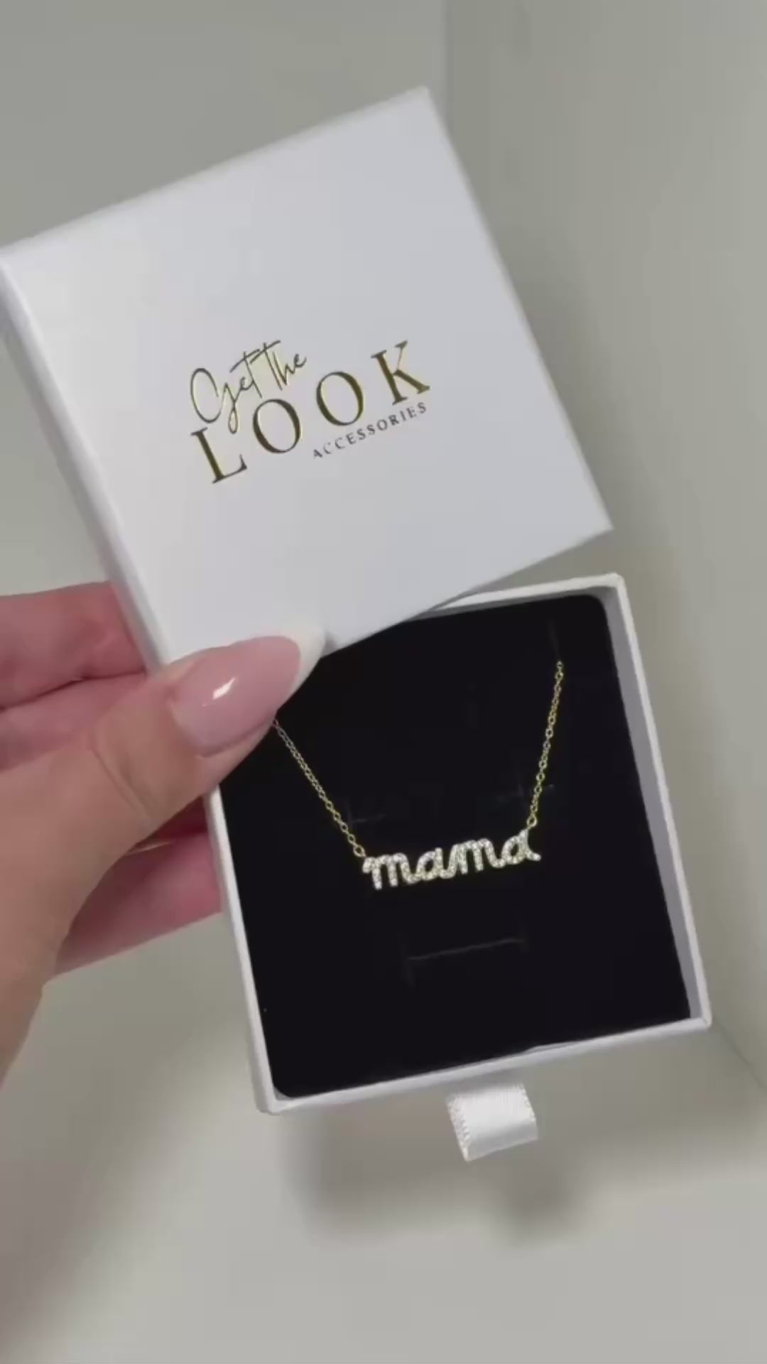 Mama Diamond Necklace - Silver